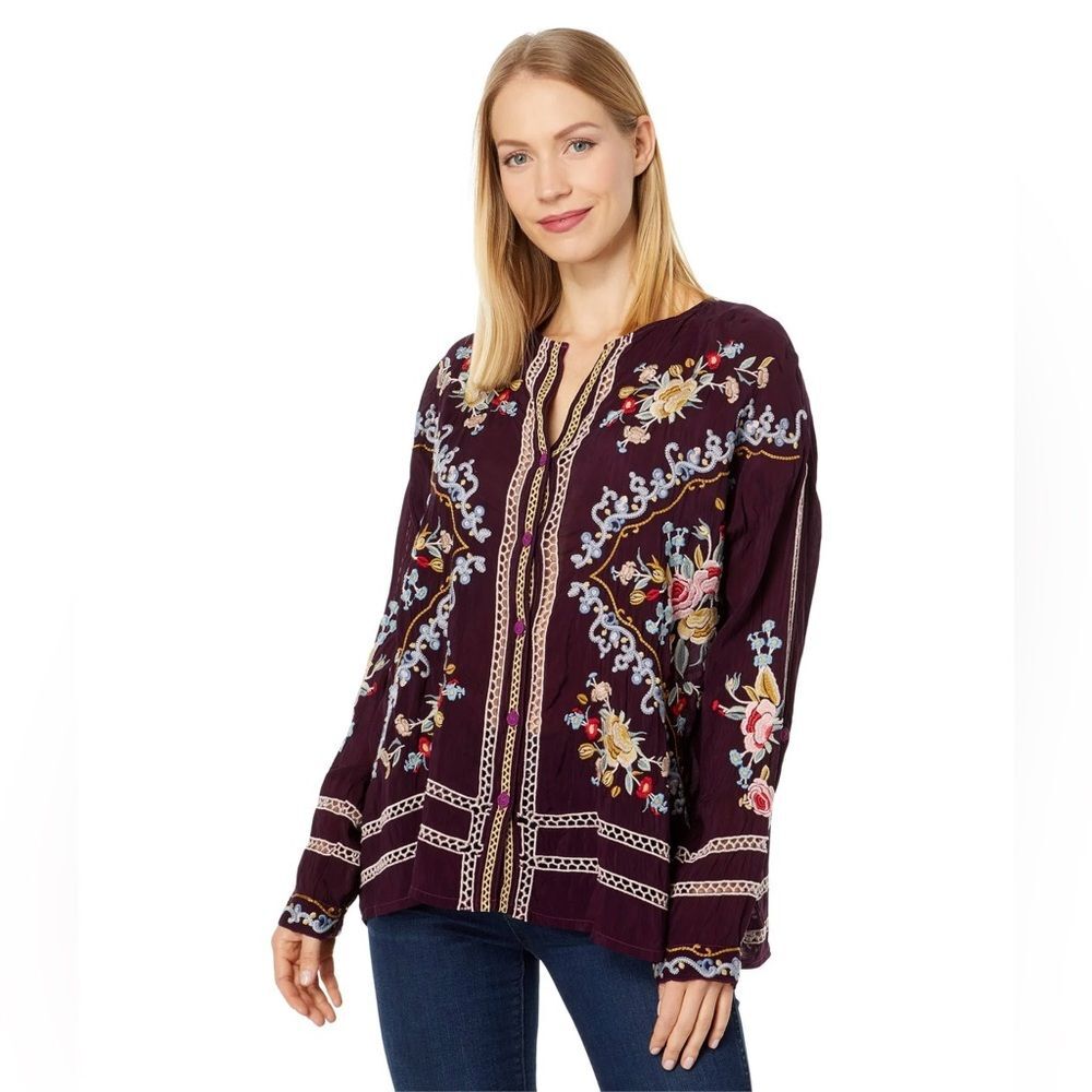 Johnny Was Carmen Button-Up Blouse in Jam, NWT, Size L - Picture 16 of 16